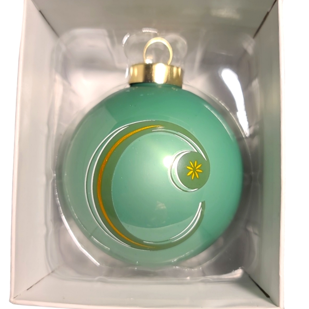 "C" Monogram Christmas Ornament in box